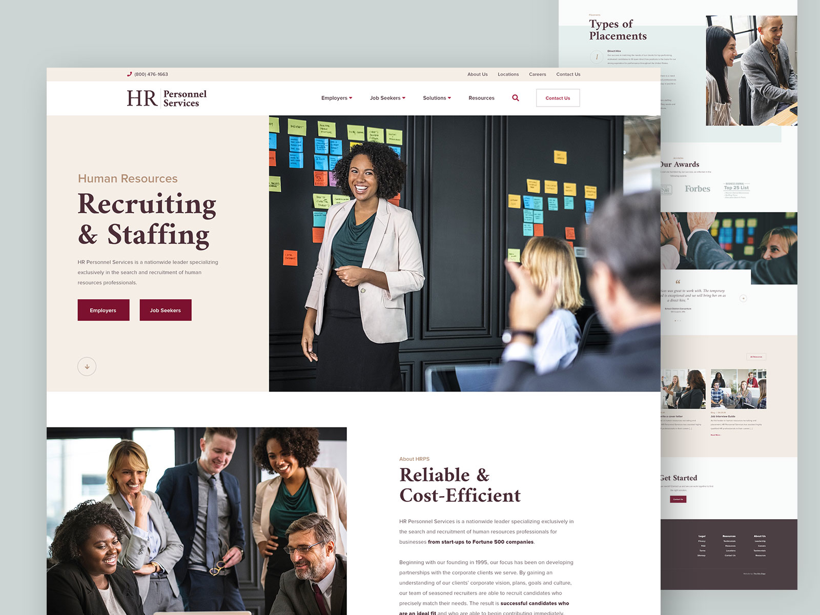 HR Staffing Website by Mike Delsing on Dribbble