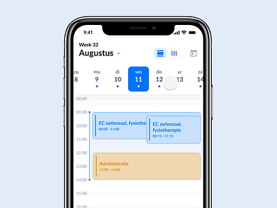 Daily Dispatch 001 – Roosterplatform 3-day and month view app calendar day days schedule ui ux