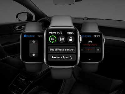 On Call for Watch: Final UI app apple call car concept on remote ux ux ui volvo watch