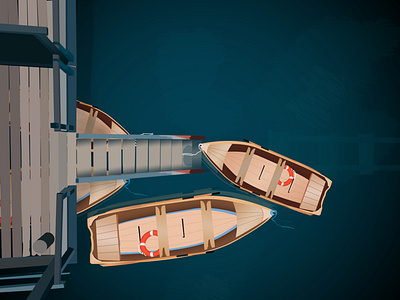 ship dock illustration