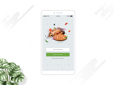 Food Online Booking App - Welcome Screen app design illustration ui ux vector