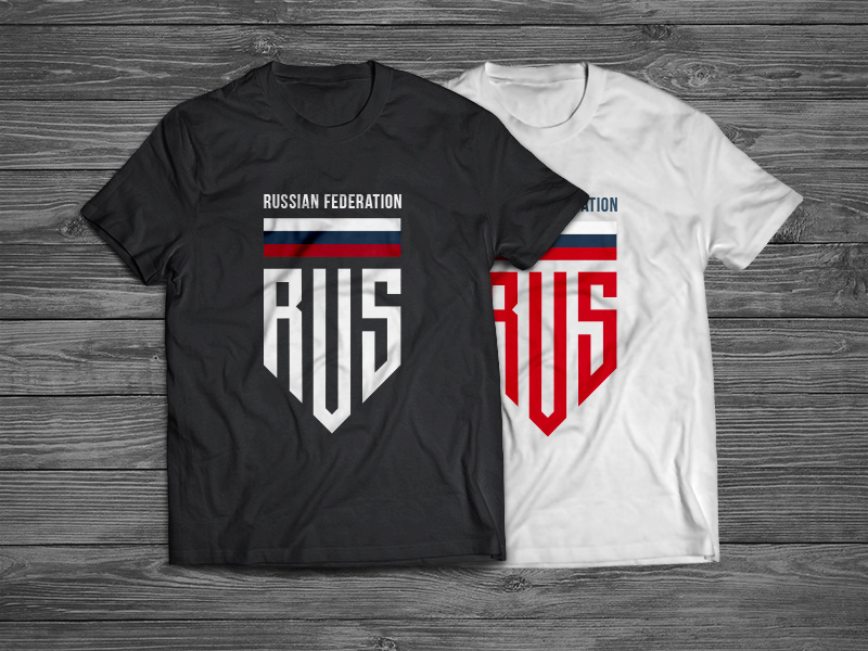 T-Shirt Russia Badge russian federation t-shirt dress stripe russian rus ru logotype logo badge russia
