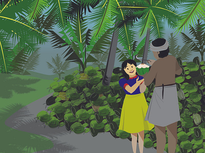 Girl in the coconut Grove ! digitalart illustration illustration art illustrator