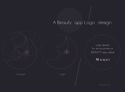 Beauty App Logo autocad photoshop xd design