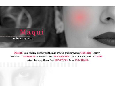 Maqui - A beauty app