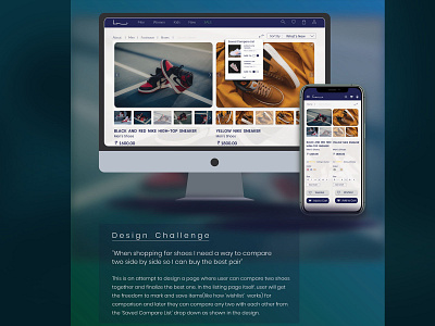 Design Challenge _Shoes Comparison page Design