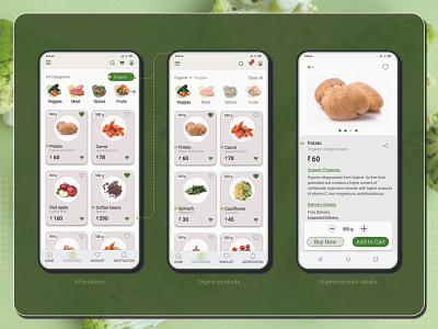 Organic Grocery Shopping_UX challenge grocery mobile uiux uiuxdesign uiuxdesigner
