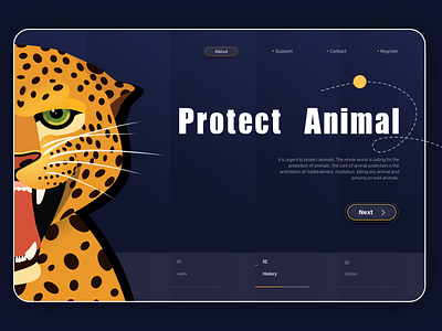 Protect Animal animal design flat illustrator leopard logo sketch ui vector web web page website 引导页