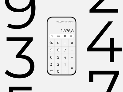 Mobile calculator app app design calculator calculator app calculator ui daily daily 100 challenge daily ui dailyui design illustration ui