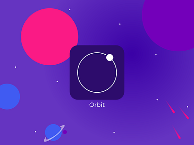 Orbit | Space App Icon app austronaut daily daily 100 challenge daily ui dailyui design icon logo space spaceman spaceship ui