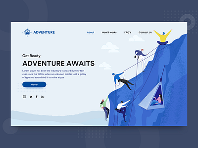Adventure Trekking adventure adventure time design thrill traveller travellers trekking trips ui ux vector viewpoint web web design webdesign website website design