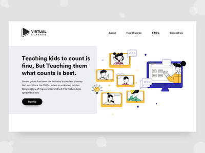 Website - Virtual Classes design illustrator online class online classes online school school schools ui ux vector virtual virtual classes web website