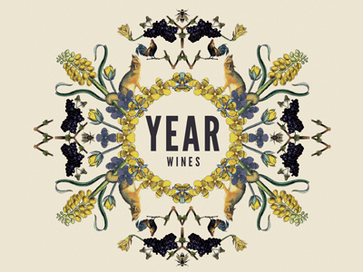 Year Wines McLaren Vale - label branding collage illustration