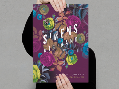 Sirens Poster collage gig poster illustration