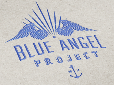 Blue Angel hand lettering illustration lettering logo type