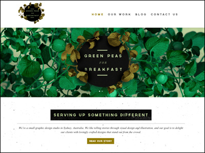 Green Peas for Breakfast - site redesign