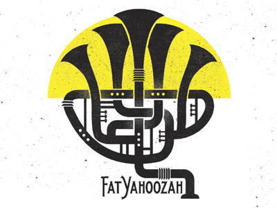 Fat Yahoozah logo instrument logo music musical instrument trumpet