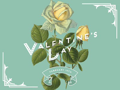 Valentine's Day poster botanical collage digital collage floral flowers poster roses valentines day vintage