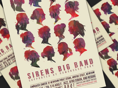 Sirens Big Band postcard