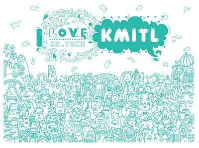 Doodle at KMITL cartoon cartoon illustration charecter design doodle illustration