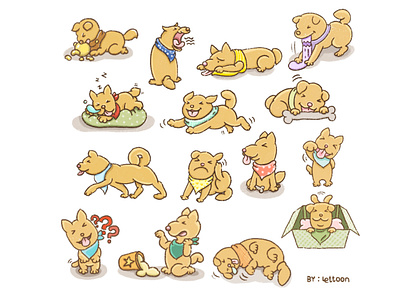 Dog Character cartoon cartoon illustration charecter design dog illustration illustration kids illustration