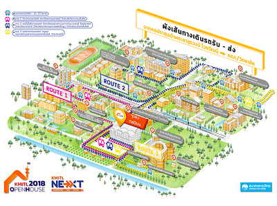 Open house map for KMITL University design illustration map