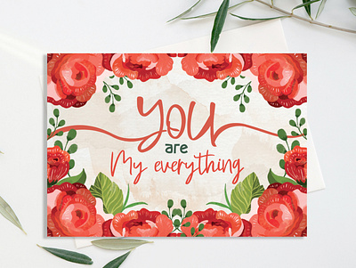 Valentine's Day Card floral card love card rose illustration valentine card valentine day valentine illustration valentineday card