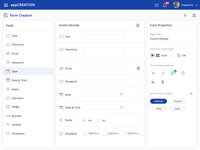 Application Form Creation