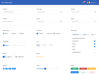 Application UI Components