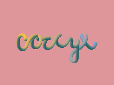 coccyx logo 3d branding colours design logo minimal minimalist typography ui vector web