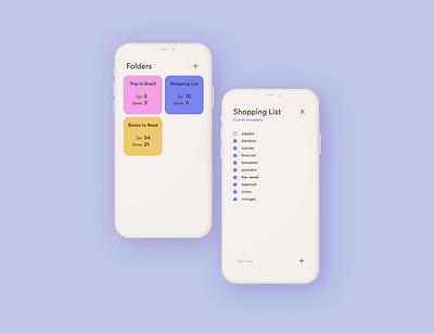 Folders App app design minimal product design prototype react native ui ux