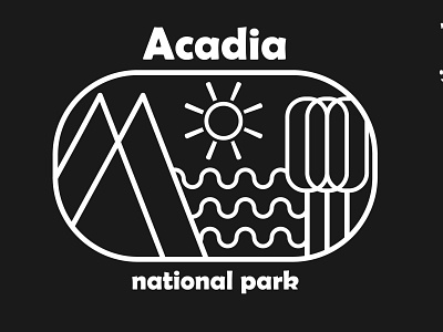 National Park Logo acadia dailylogo dailylogochallenge dailylogodesign design dlc logo logodesign national park vector
