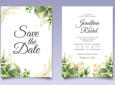 Elegant floral wedding invitation template background border card celebration decoration decorative design elegant floral frame graphic greeting illustration invitation invite marriage template vector vintage wedding