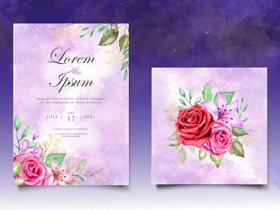 Watercolor wedding invitation floral and leaves card template background botanical card design floral frame green illustration invitation invite leaf nature set spring summer template vector watercolor wedding wreath