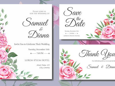 Beautiful Wedding Invitation Card Template anniversary art background beautiful card celebration decorative design elegant floral frame graphic greeting illustration invitation spring summer template vector wedding