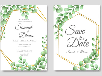 Beautiful Wedding Invitation Card Template anniversary art background beautiful card celebration decorative design elegant floral frame graphic greeting illustration invitation spring summer template vector wedding