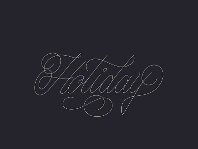 Lettering WIP: Holiday