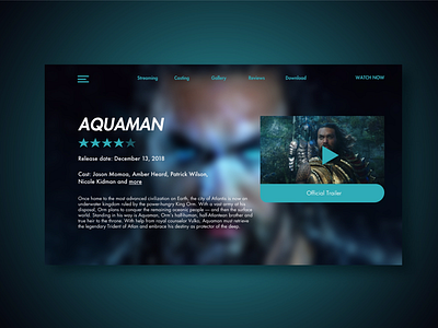Aquaman aquaman design graphic design ingakot ui design uidesign ux ui design webdesign
