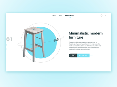Minimalistic furniture design furniture graphicdesign ingakot minimalistic ui uidesign uiuxdesign web webdesign