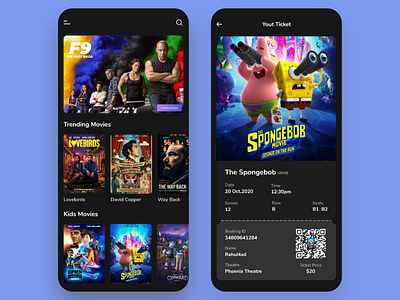 Movie Ticket booking app adobexd productdesign ui design uichallenge uidesigner uiux ux design uxui