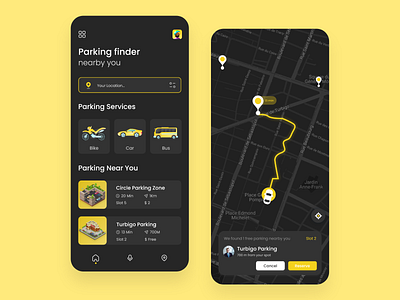 Parking finder app ui design design park parking app uidesign uikit uiux designer uiuxdesign uxdesign uxuidesign webdesign