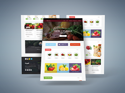 Food Website UI Template app branding design icon illustration logo typography ui ux vector
