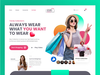 Women's clothing brand Landing Page