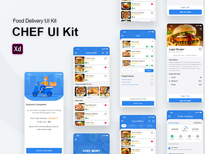 Mory Food Delivery UI Kit concept design food ios iphone x meal order