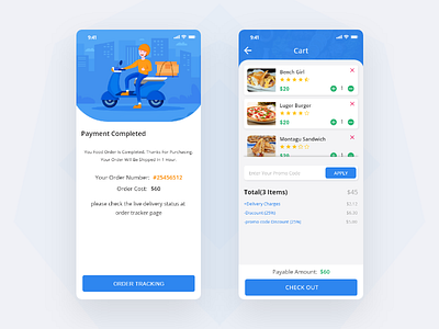 Mory Food Delivery adobe xd application food menu mobile resturant ui ux