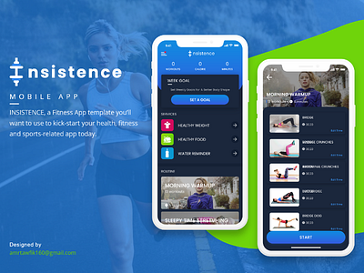 INSISTENCE Fitness UI Kit