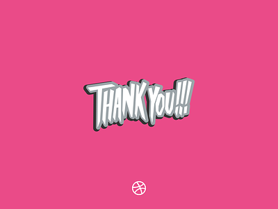 Dribbble debut dribbble first shot invitation invite lettering thank you type typography