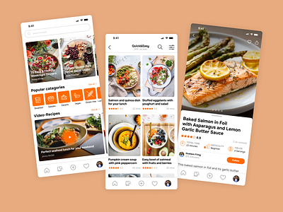 The mobile app | recipes | cooking app chief cook cooking cooking app daily ui dailyui makeevaflchallenge mobile app recipe recipe app recipes ui ui design ui ux ux ux design ux ui web design webdesign