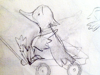 Mallard in a wagon