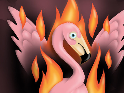 Flame-ingo flames flamingo